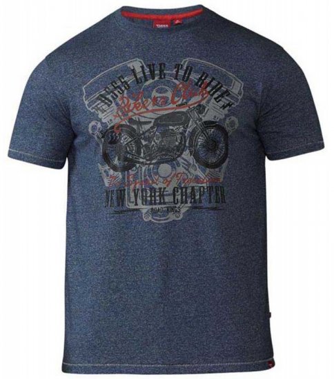 D555 Bradley T-shirt Blue - Tricouri - Tricouri Bărbați Mărimi Mari