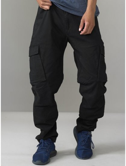 D555 Nelson Stretch Tapered Cargo Pants Black - Blugi & pantaloni - Blugi & Pantaloni Bărbați Mărimi Mari