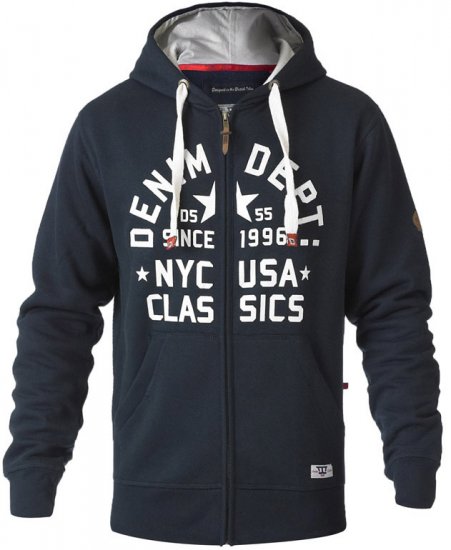 D555 Upton Hoodie Navy - Pulovere & hanorace - Pulovere & Hanorace Bărbați Mărimi Mari