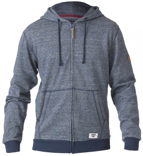 D555 Romney Full Zipper Hoodie Navy - Pulovere & hanorace - Pulovere & Hanorace Bărbați Mărimi Mari