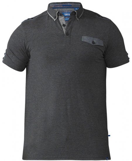 D555 Hogan Polo Charcoal - Tricouri polo - Tricouri Polo Bărbați Mărimi Mari