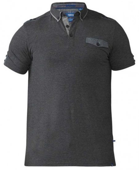 D555 Hogan Polo Charcoal - Tricouri polo - Tricouri Polo Bărbați Mărimi Mari