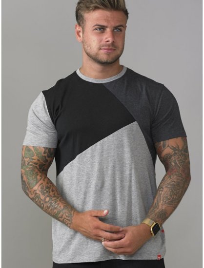 D555 Authentic T-shirt Grey - Tricouri - Tricouri Bărbați Mărimi Mari