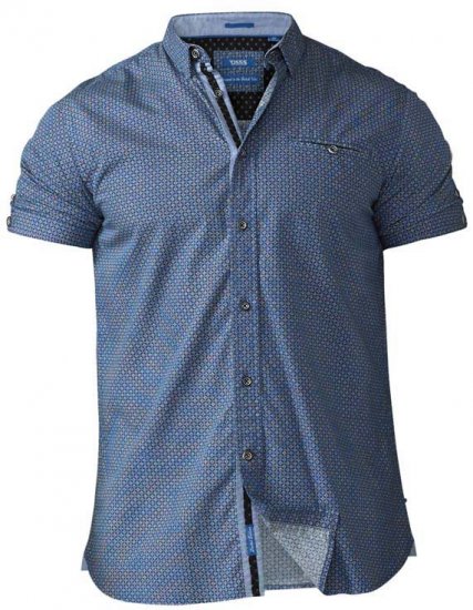 D555 Limburg Short Sleeve Shirt Blue - Cămăși - Cămăși Bărbați Mărimi Mari
