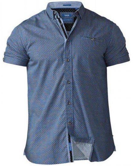 D555 Limburg Short Sleeve Shirt Blue - Cămăși - Cămăși Bărbați Mărimi Mari