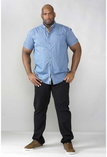 D555 Limburg Short Sleeve Shirt Blue - Cămăși - Cămăși Bărbați Mărimi Mari