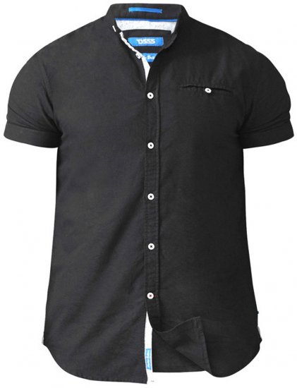 D555 Dwight Short Sleeve Shirt Black - Cămăși - Cămăși Bărbați Mărimi Mari