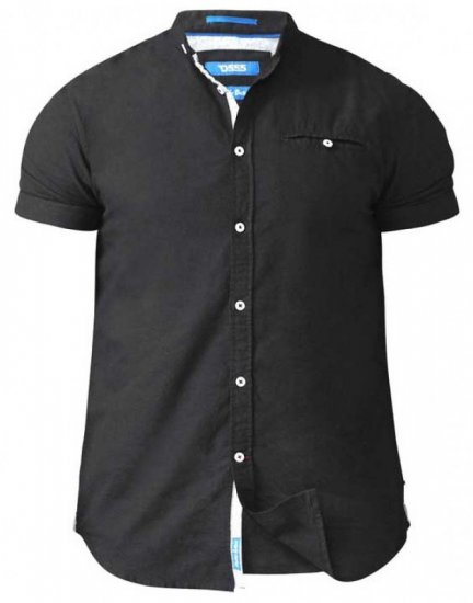 D555 Dwight Short Sleeve Shirt Black - Cămăși - Cămăși Bărbați Mărimi Mari