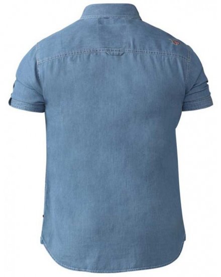 D555 Nathan Short Sleeve Shirt Blue - Cămăși - Cămăși Bărbați Mărimi Mari