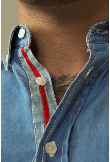 D555 Nathan Short Sleeve Shirt Blue - Cămăși - Cămăși Bărbați Mărimi Mari