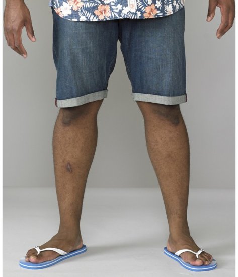 D555 Arix Denim Stretch Shorts - Pantaloni scurți - Pantaloni Scurți Mărimi mari Bărbați 