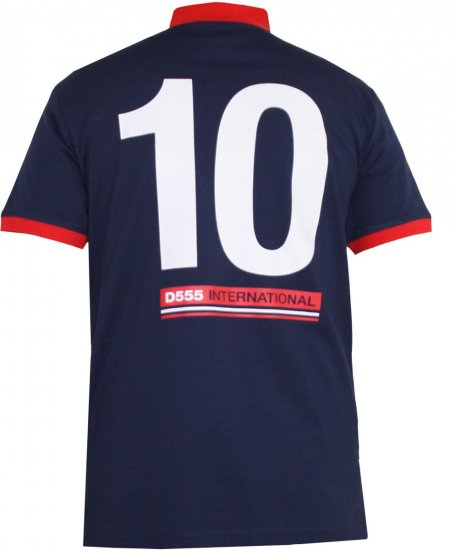 D555 Foster Polo Navy - Tricouri polo - Tricouri Polo Bărbați Mărimi Mari