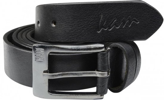 Kam Jeans 913 Jeans Belt Genuine Leather Black, 3,5cm - Curele - Curele Bărbați Mărimi Mari