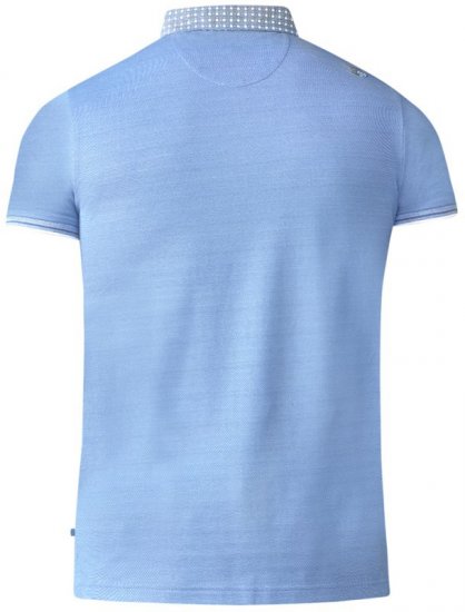 D555 Journey Fine Melange Polo Blue - Tricouri polo - Tricouri Polo Bărbați Mărimi Mari