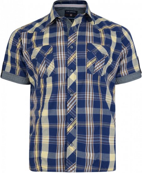 Kam Jeans 6148 Short Sleeve Shirt Safari - Cămăși - Cămăși Bărbați Mărimi Mari