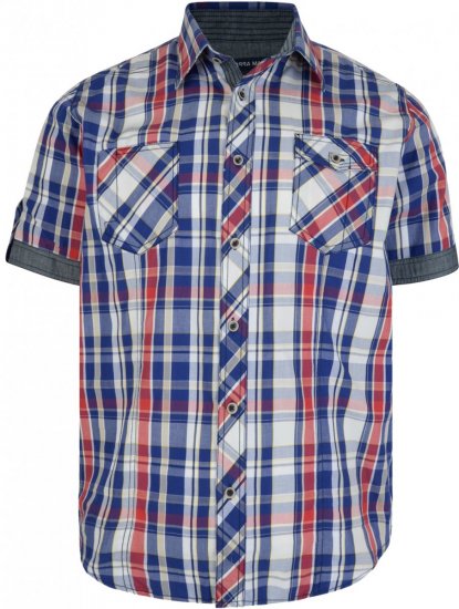 Kam Jeans 6149 Short Sleeve Shirt Stone - Cămăși - Cămăși Bărbați Mărimi Mari