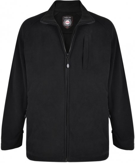 Kam Jeans 437 Fleece Jacket Black - Pulovere & hanorace - Pulovere & Hanorace Bărbați Mărimi Mari