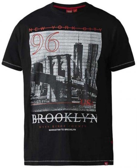D555 Cain T-shirt Black - Tricouri - Tricouri Bărbați Mărimi Mari