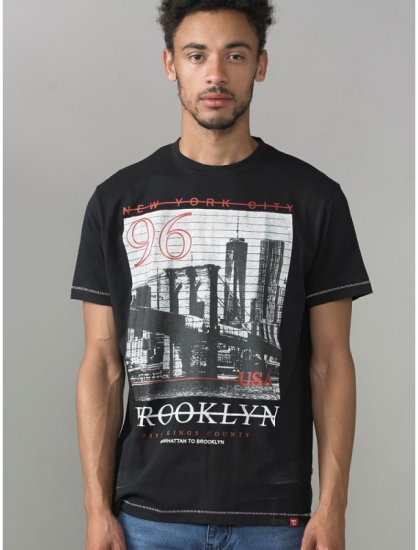 D555 Cain T-shirt Black - Tricouri - Tricouri Bărbați Mărimi Mari