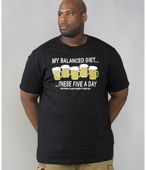 D555 Madison T-shirt Black - Tricouri - Tricouri Bărbați Mărimi Mari