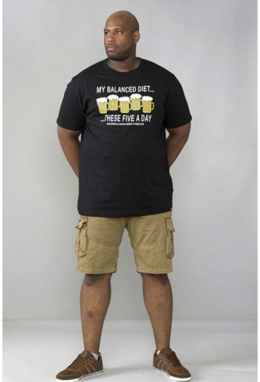 D555 Madison T-shirt Black - Tricouri - Tricouri Bărbați Mărimi Mari