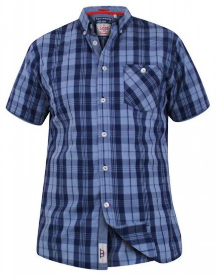 D555 Genoa Short Sleeve Shirt & T-shirt Combo - Cămăși - Cămăși Bărbați Mărimi Mari