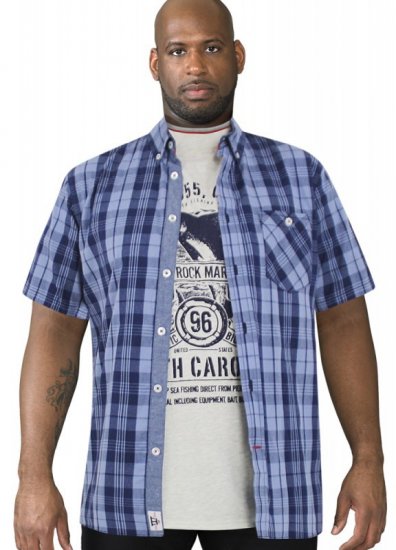 D555 Genoa Short Sleeve Shirt & T-shirt Combo - Cămăși - Cămăși Bărbați Mărimi Mari