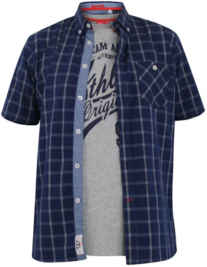 D555 Liberty Short Sleeve Shirt & T-shirt Combo - Cămăși - Cămăși Bărbați Mărimi Mari