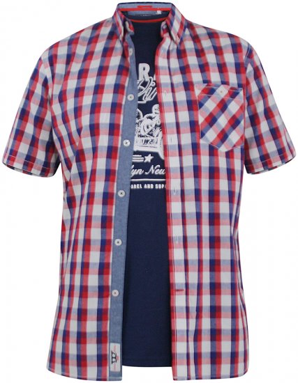 D555 Hadwin Short Sleeve Shirt & T-shirt Combo - Cămăși - Cămăși Bărbați Mărimi Mari