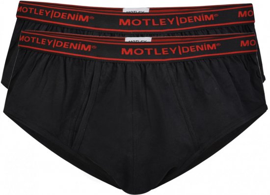Motley Denim Briefs Black 2-pack - Lenjerie intimă & costum baie - Lenjerie Intimă Bărbați Mărimi Mari