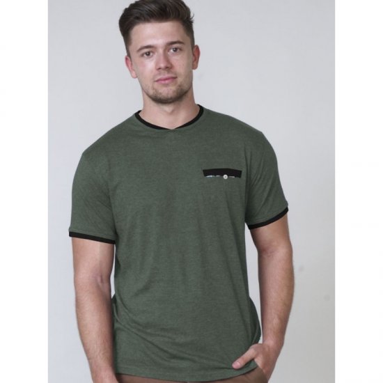 D555 Nelly T-shirt Khaki - Tricouri - Tricouri Bărbați Mărimi Mari