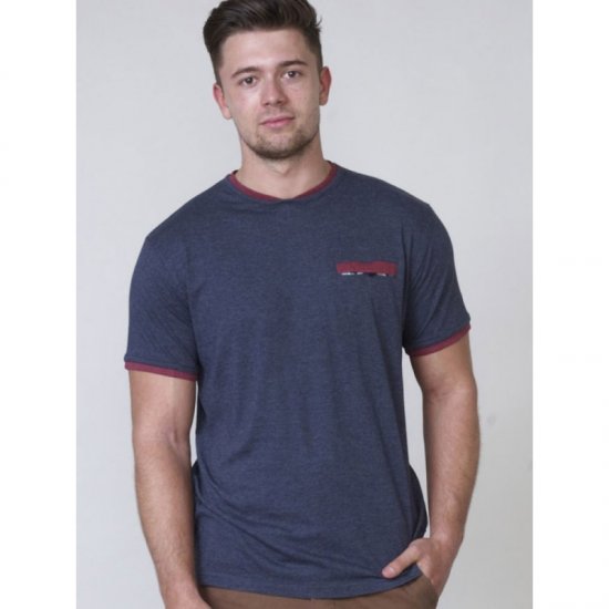 D555 Nelly T-shirt Denim Blue - Tricouri - Tricouri Bărbați Mărimi Mari