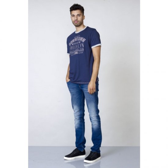 D555 Hatter T-shirt Navy - Tricouri - Tricouri Bărbați Mărimi Mari