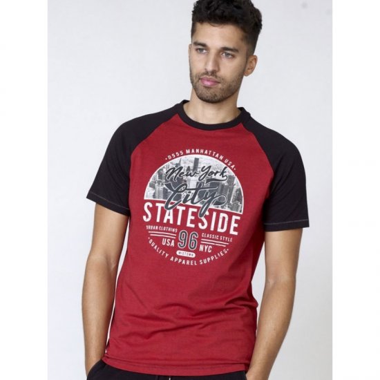 D555 Jarvis T-shirt Red - Tricouri - Tricouri Bărbați Mărimi Mari