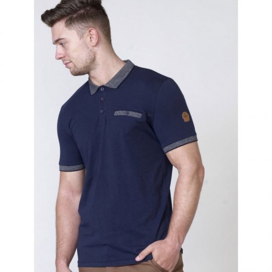 D555 Walker Polo Navy - Tricouri polo - Tricouri Polo Bărbați Mărimi Mari