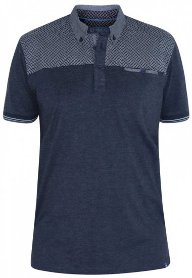 D555 Brent Polo Denim Blue - Tricouri polo - Tricouri Polo Bărbați Mărimi Mari