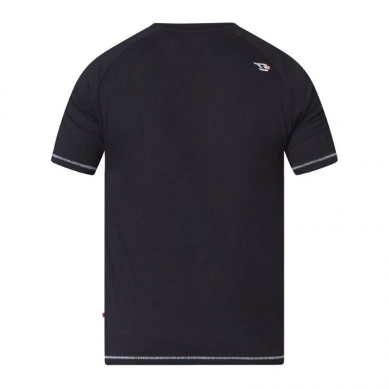 D555 Perry T-shirt Black - Tricouri - Tricouri Bărbați Mărimi Mari