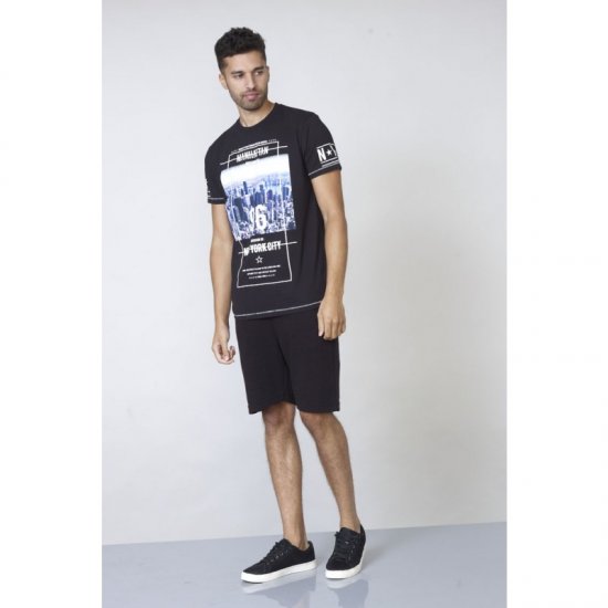 D555 Ethan T-shirt Black - Tricouri - Tricouri Bărbați Mărimi Mari