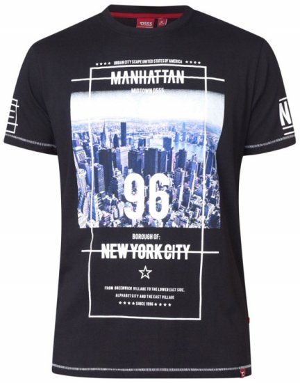 D555 Ethan T-shirt Black - Tricouri - Tricouri Bărbați Mărimi Mari