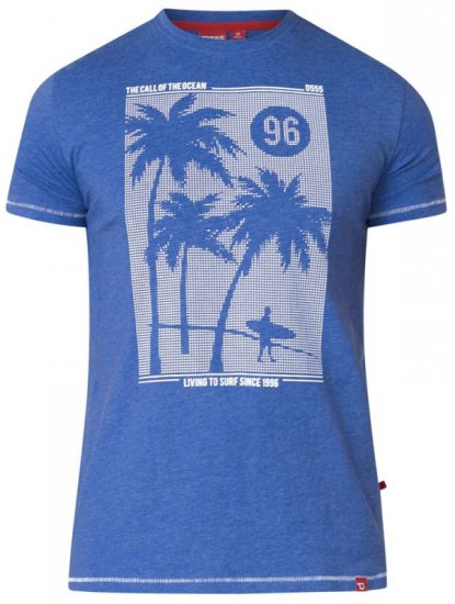 D555 Kansas T-shirt Blue - Tricouri - Tricouri Bărbați Mărimi Mari