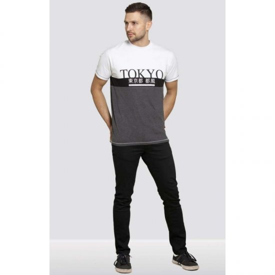 D555 Morris T-shirt Charcoal - Tricouri - Tricouri Bărbați Mărimi Mari