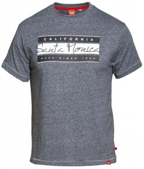 D555 Tempa T-shirt Navy Twist - Tricouri - Tricouri Bărbați Mărimi Mari