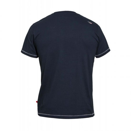 D555 Thornton Embroidery T-shirt Navy - Tricouri - Tricouri Bărbați Mărimi Mari