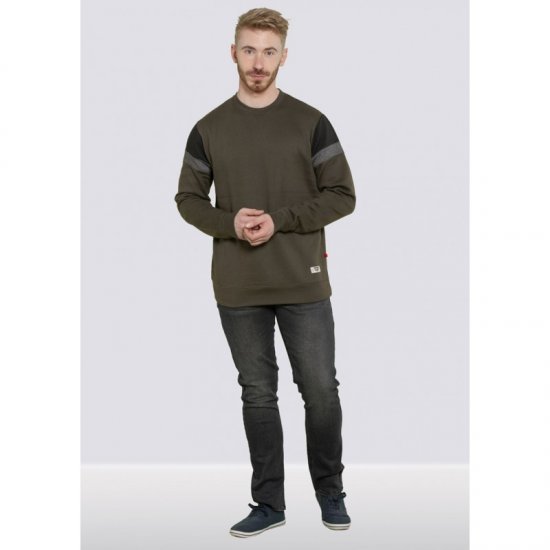 D555 Clermont Sweatshirt Khaki - Pulovere & hanorace - Pulovere & Hanorace Bărbați Mărimi Mari