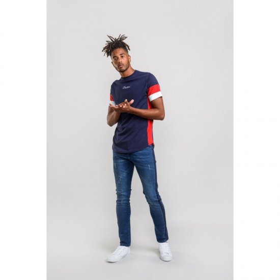 D555 Baker T-shirt Navy - Tricouri - Tricouri Bărbați Mărimi Mari
