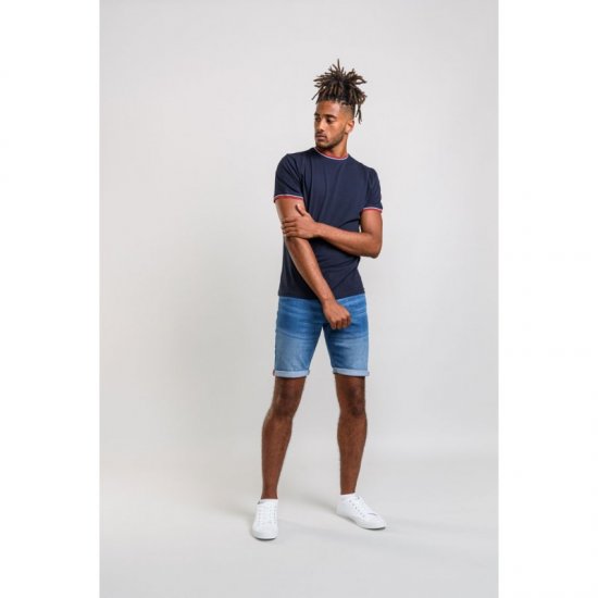 D555 Bates T-shirt Navy - Tricouri - Tricouri Bărbați Mărimi Mari