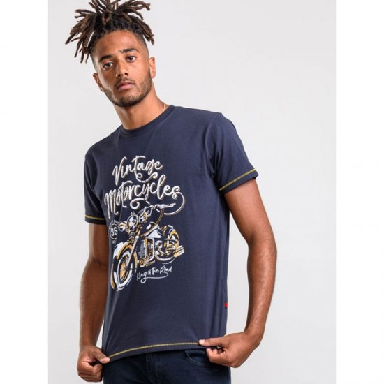 D555 Slater T-shirt Navy - Tricouri - Tricouri Bărbați Mărimi Mari