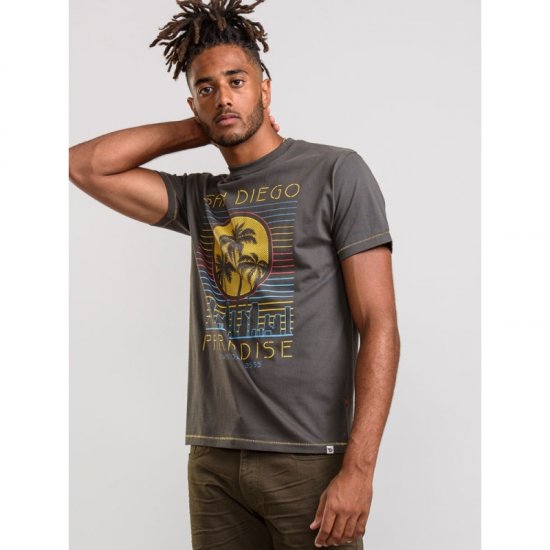 D555 Stanley T-shirt Khaki - Tricouri - Tricouri Bărbați Mărimi Mari