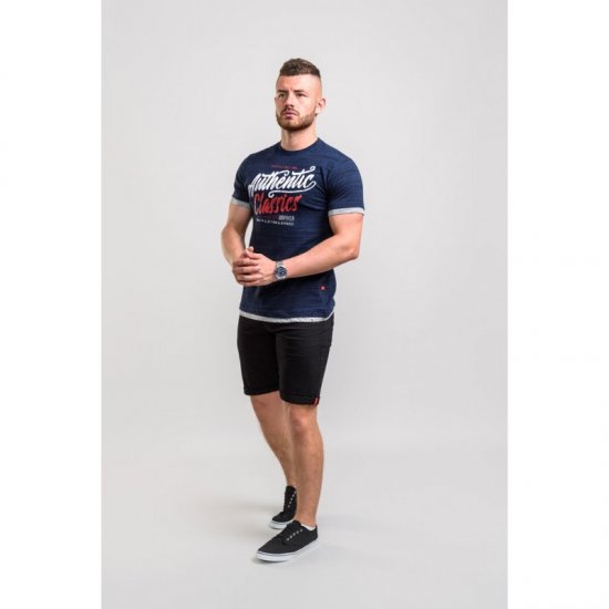 D555 Finn T-shirt Navy - Tricouri - Tricouri Bărbați Mărimi Mari