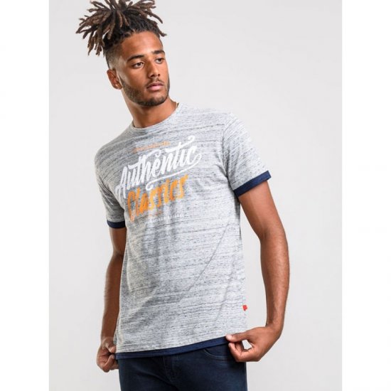 D555 Finn T-shirt Grey - Tricouri - Tricouri Bărbați Mărimi Mari